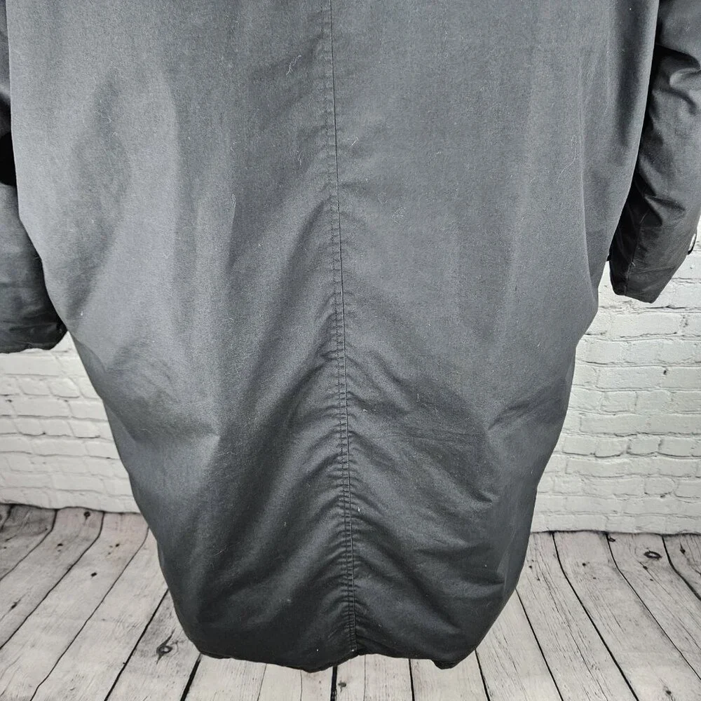 VTG J.J. Cochran Black Duck Down Feather Pocket Long Coat Parka Large 42-44
